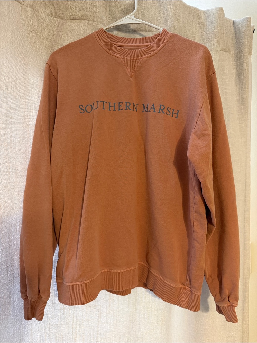 Southern Marsh Men's Crewneck Sweatshirt - Terracotta with Gray Logo